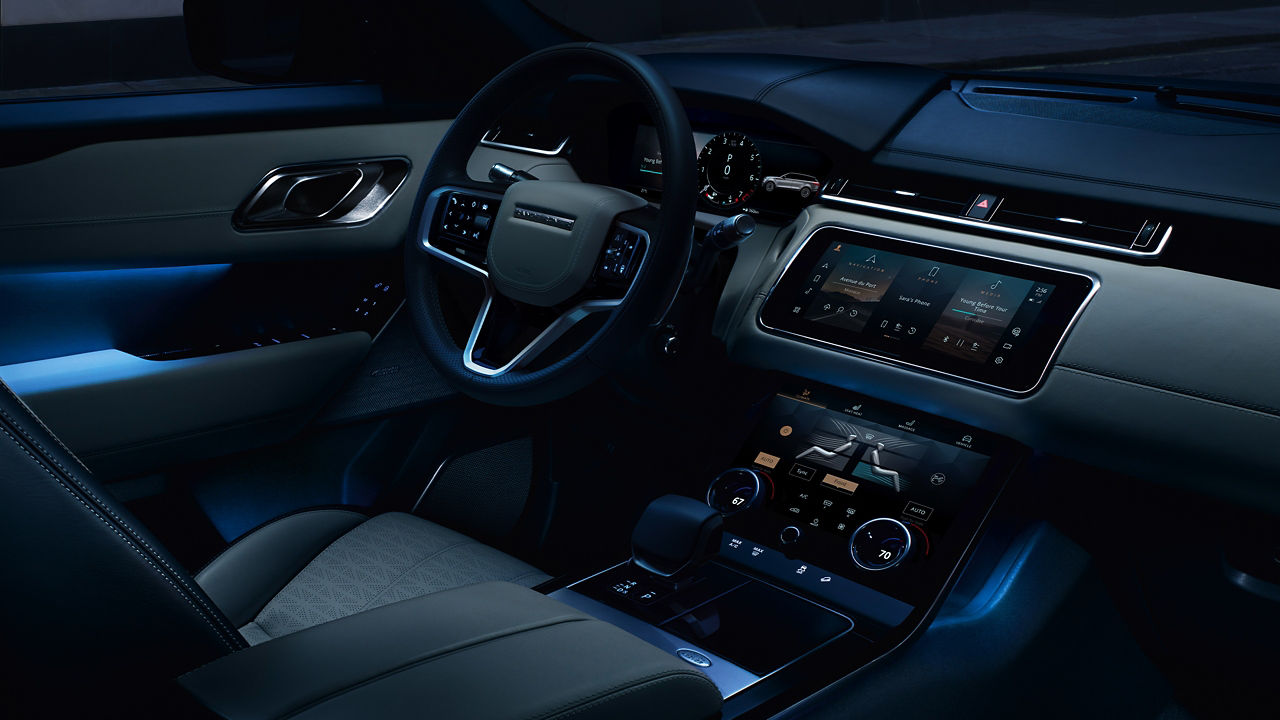 Interior Front View Of The Modern Luxury Velar