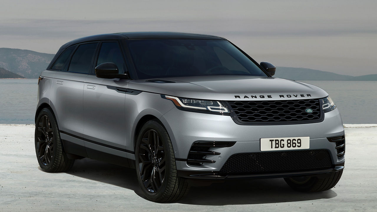 Parked Velar At River Side Road