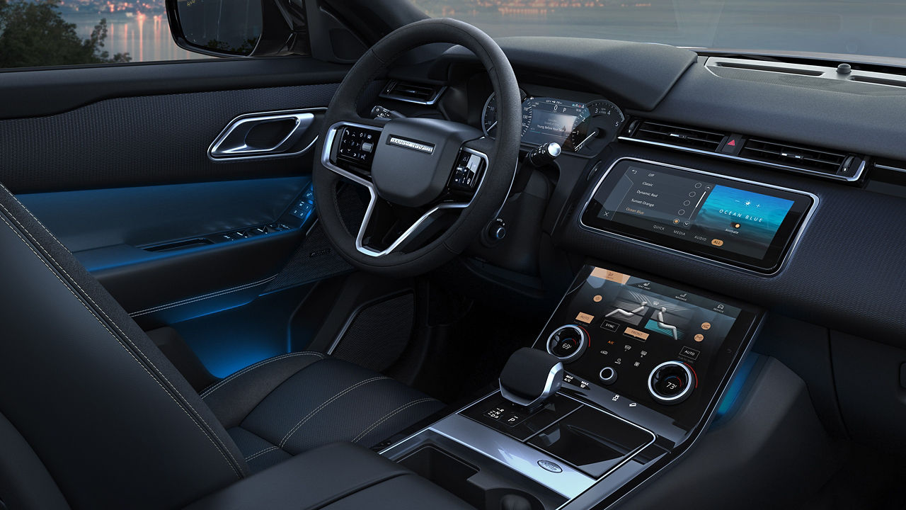 Interior Front View Of The Modern Luxury Velar