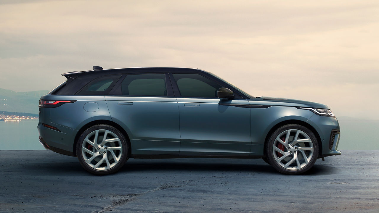 Range rover velar parked on the Dam side road