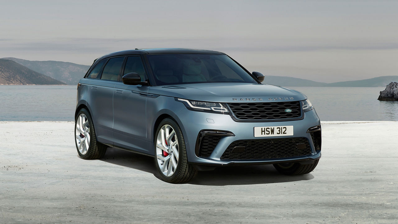 Range rover velar parked on the Dam side road