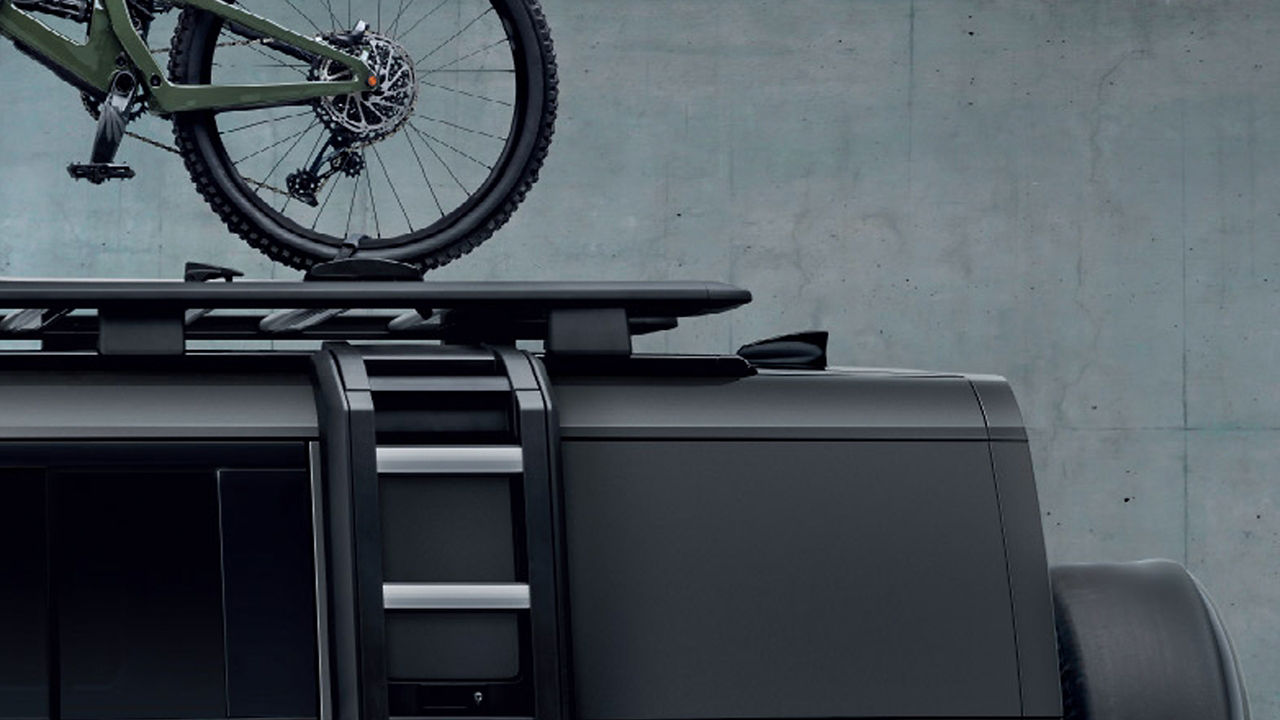 Defender roof-mounted storage accessories