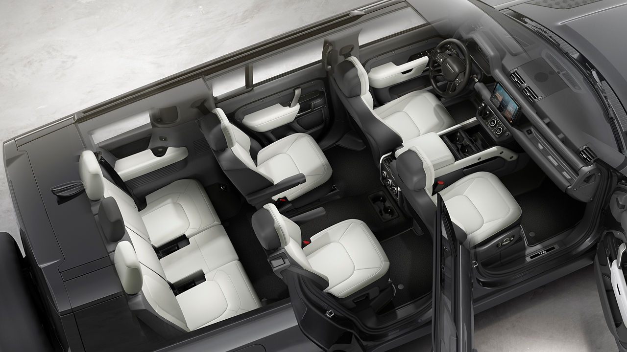 Aerial view of defender seatings