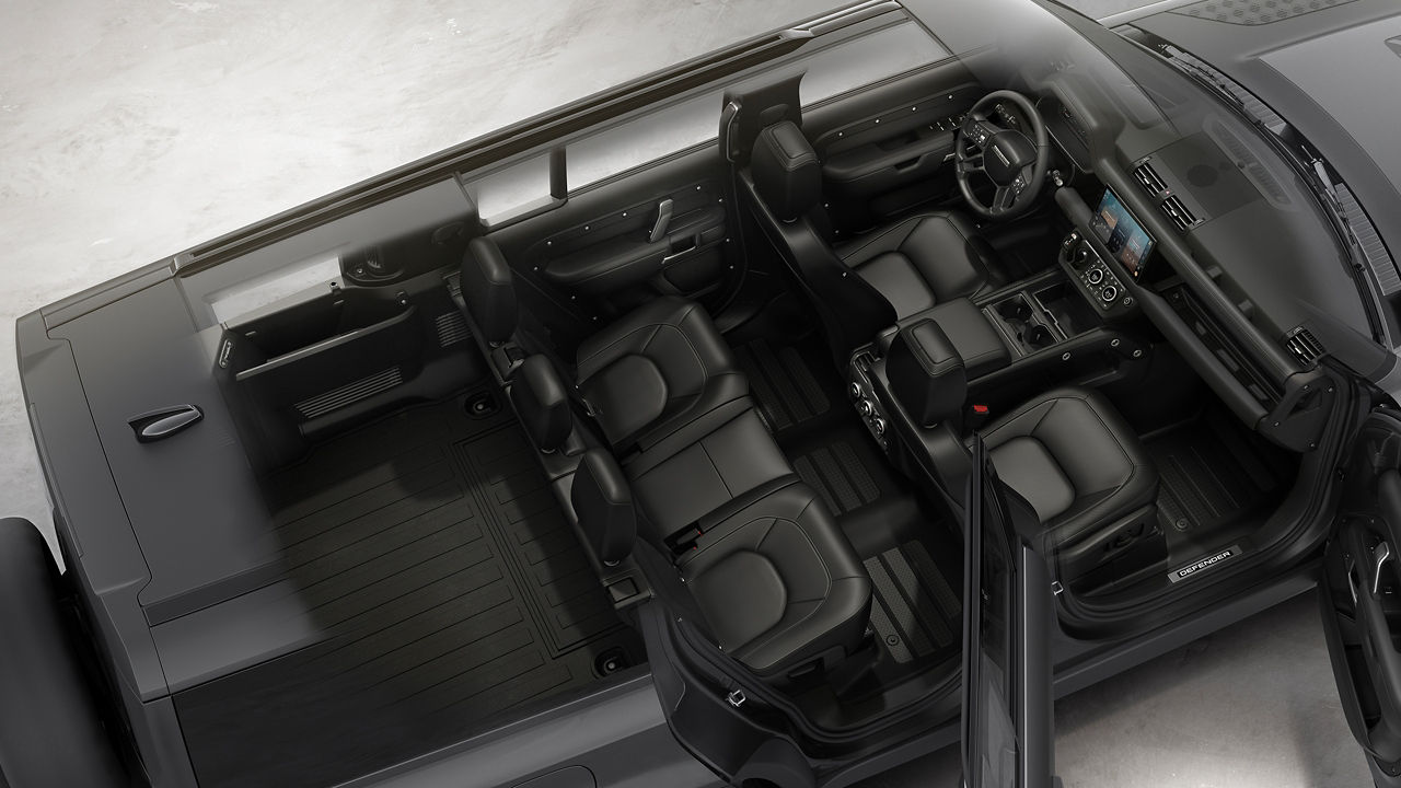 Aerial view of defender seatings