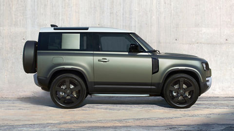 Side view of Parked Defender 