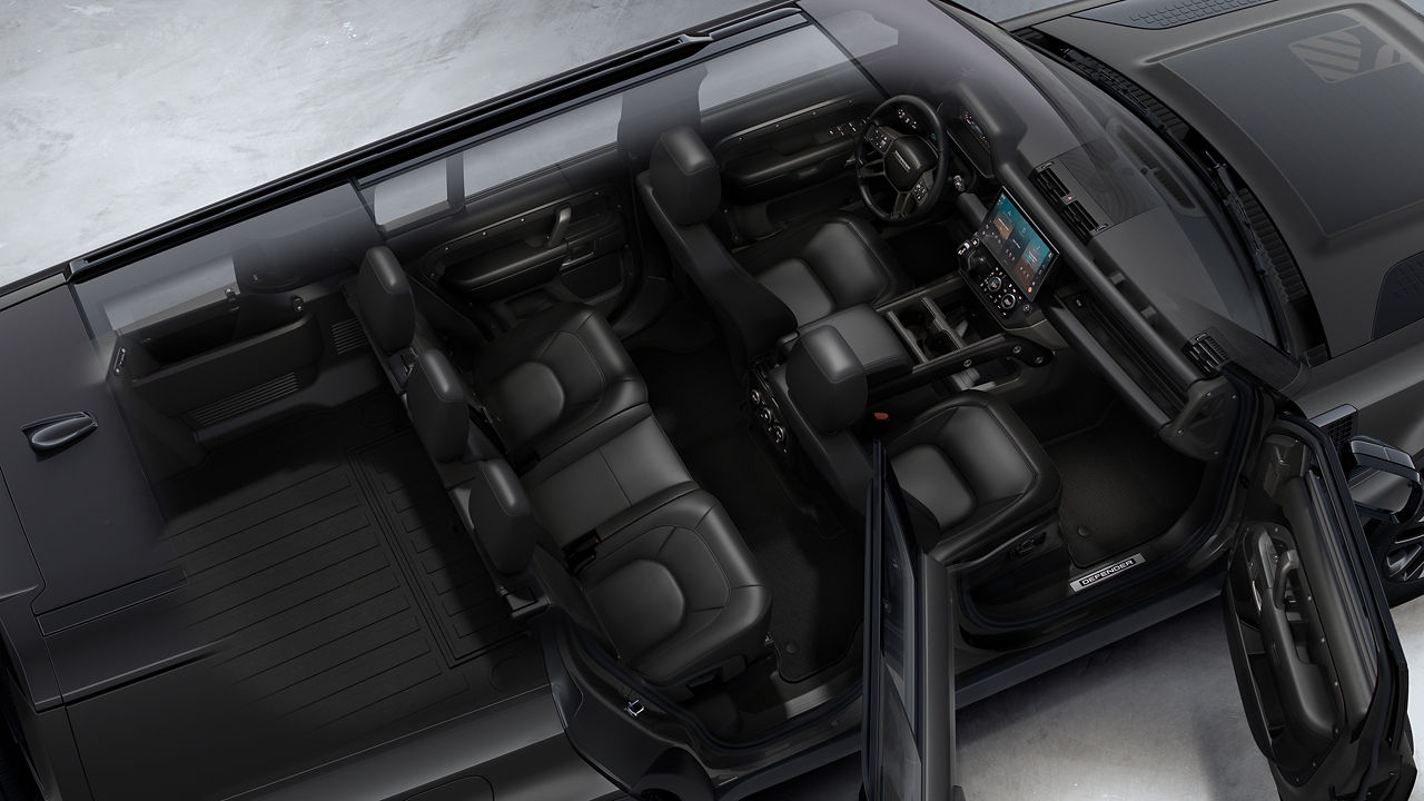 Aerial view of defender seatings
