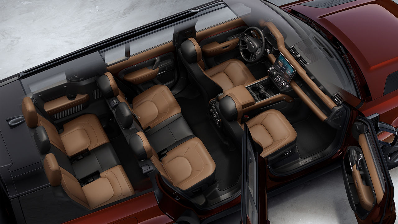 Aerial view of defender seatings