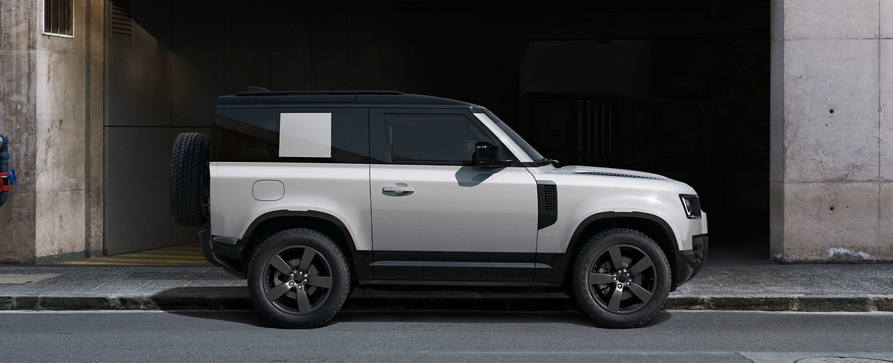 Defender parked on Road