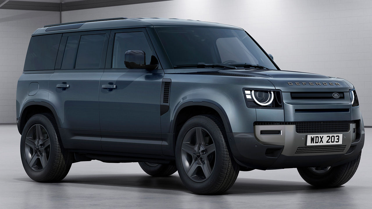 Defender parked on studio