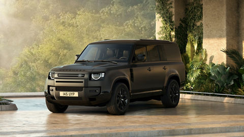 Defender parked 