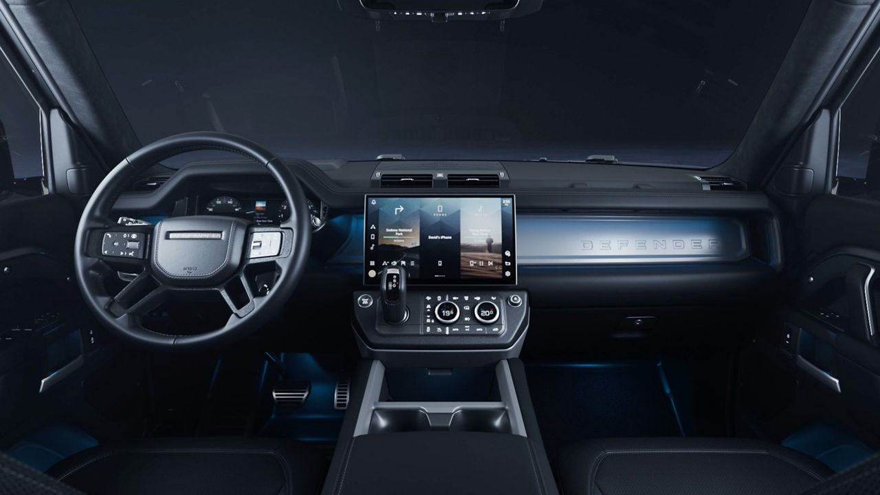 Defender interior  Infotainment System view