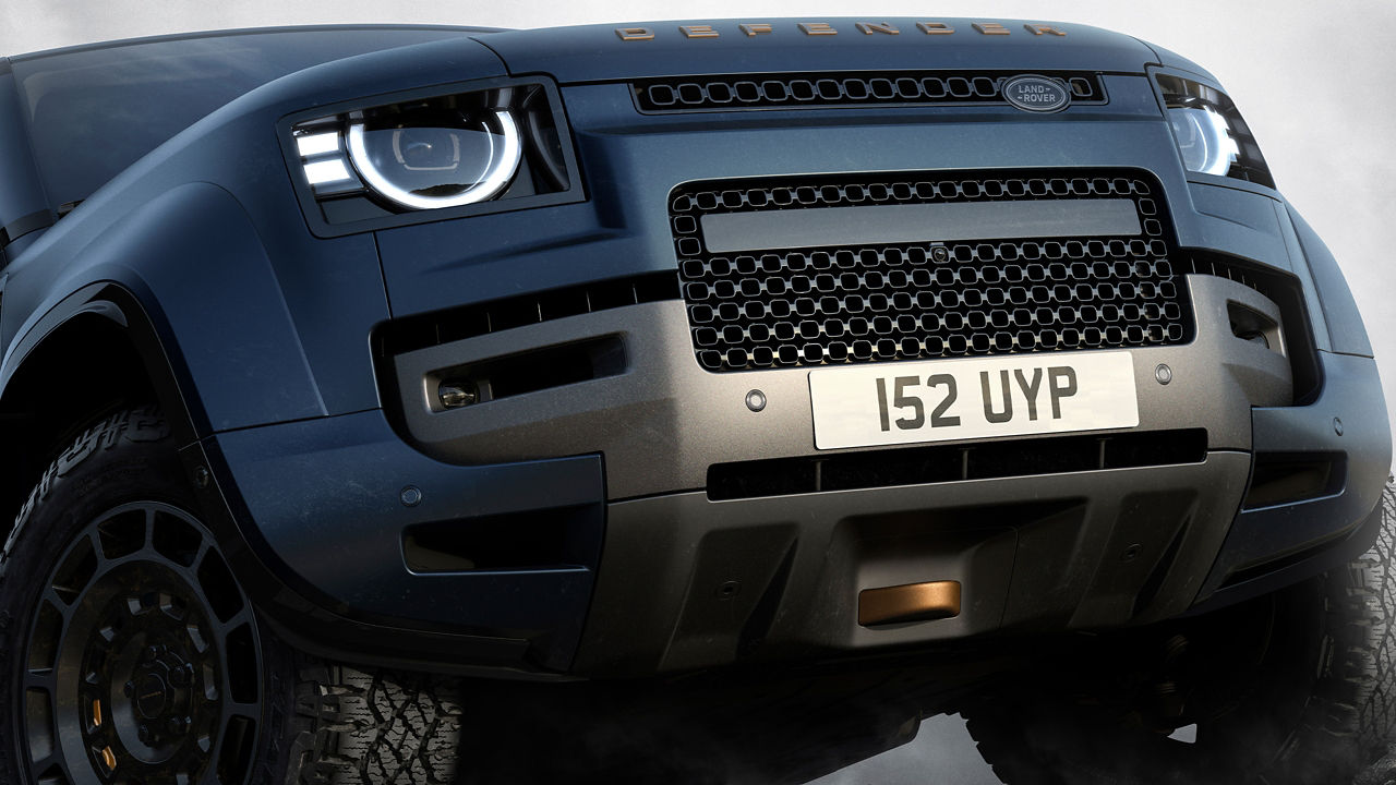 Defender closeup front view