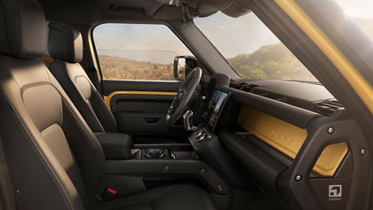 Side view of caption seat of defender