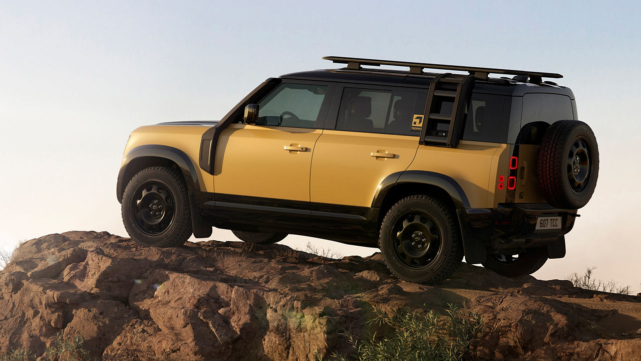 Defender Trophy on hill