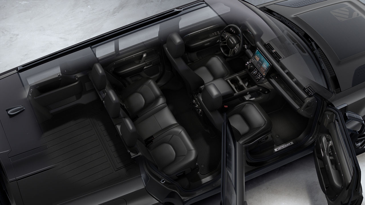 Aerial view of defender seatings