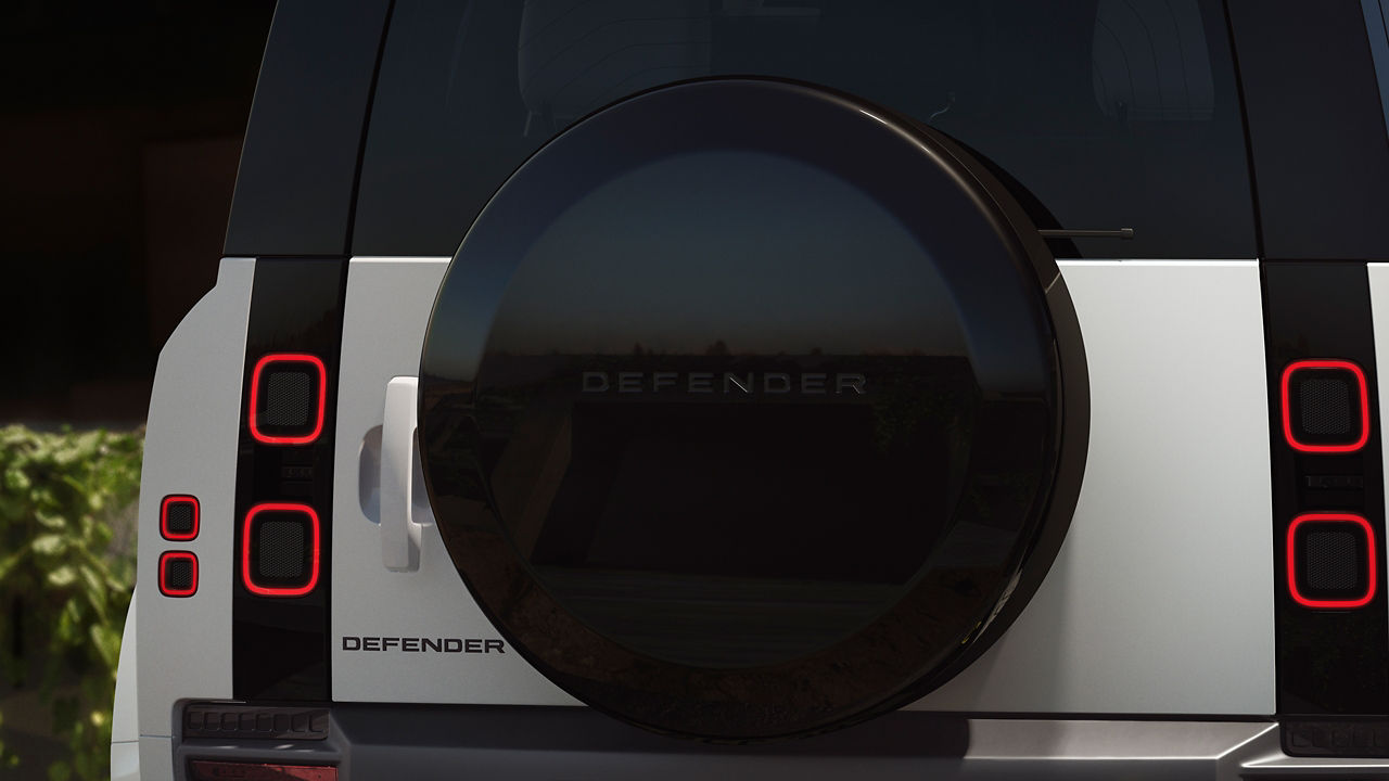 Defender back closeup view