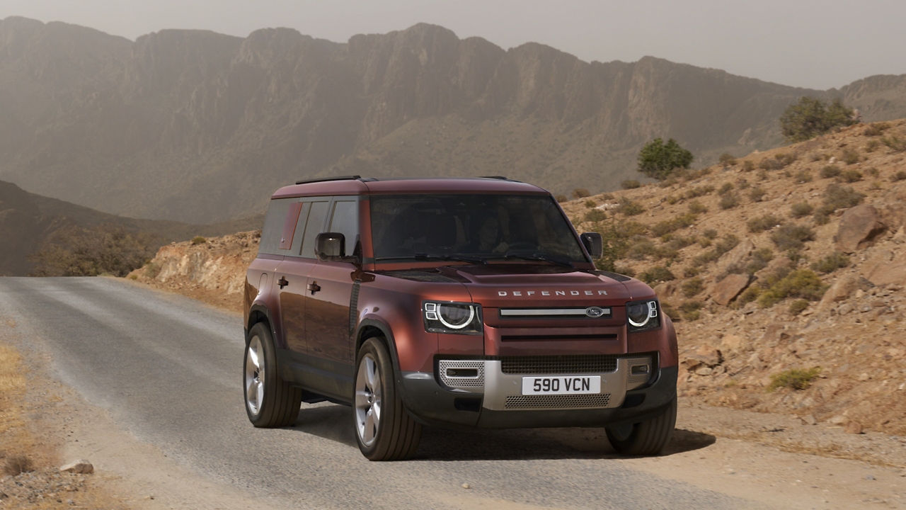 Land Rover Defender on road