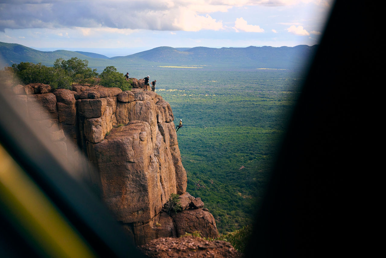 View of a cliff from Defender Trophy