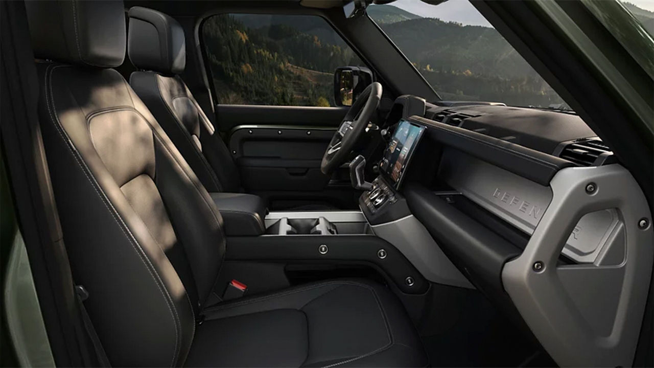 Extreme crop of Defender seat