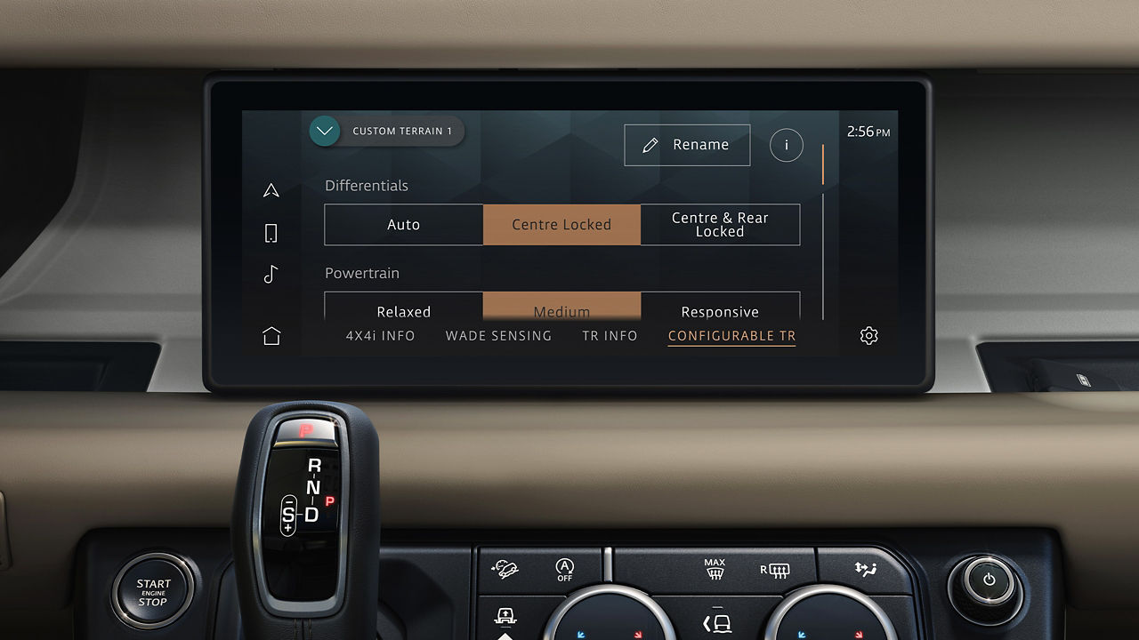 Modern Infotainment System Of Defender