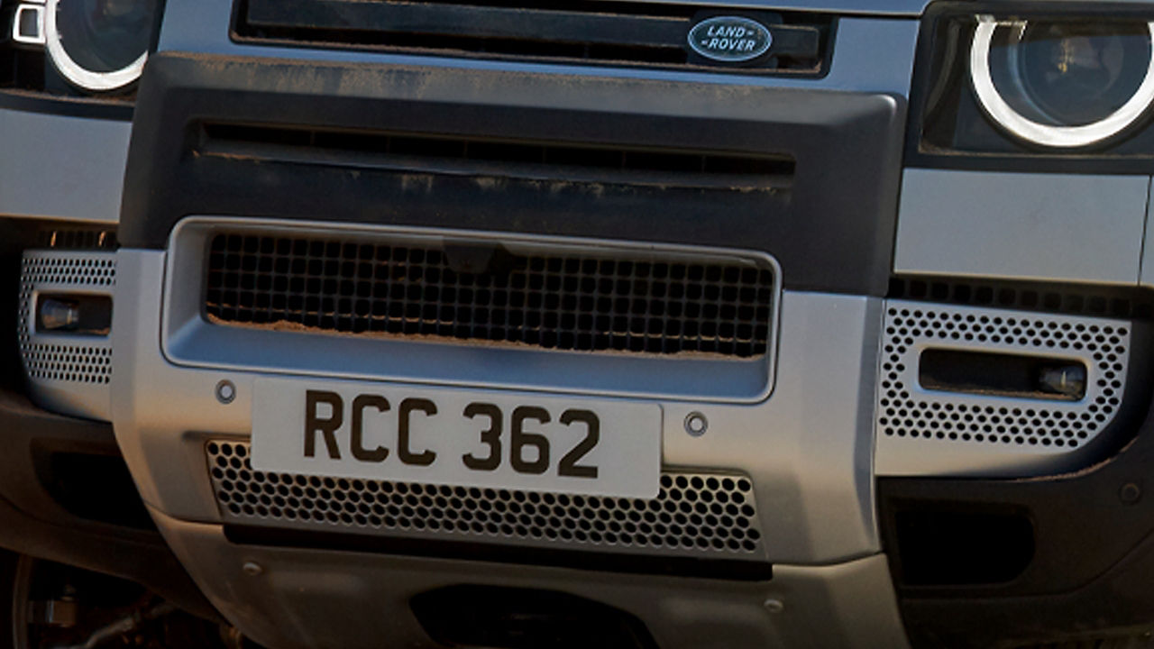 Extreme Crop of Defender Front Bumper