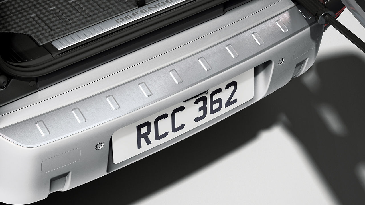A shot of the rear bumper on the Defender