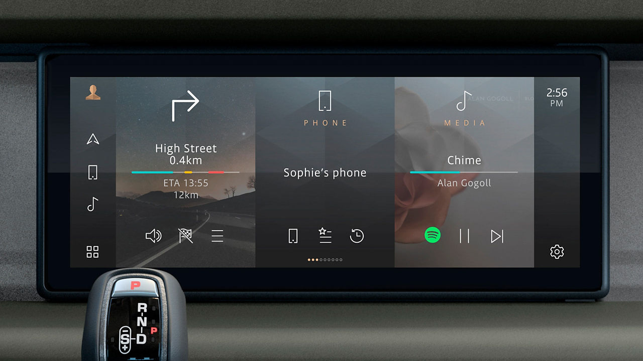 Modern Infotainment System Of Defender