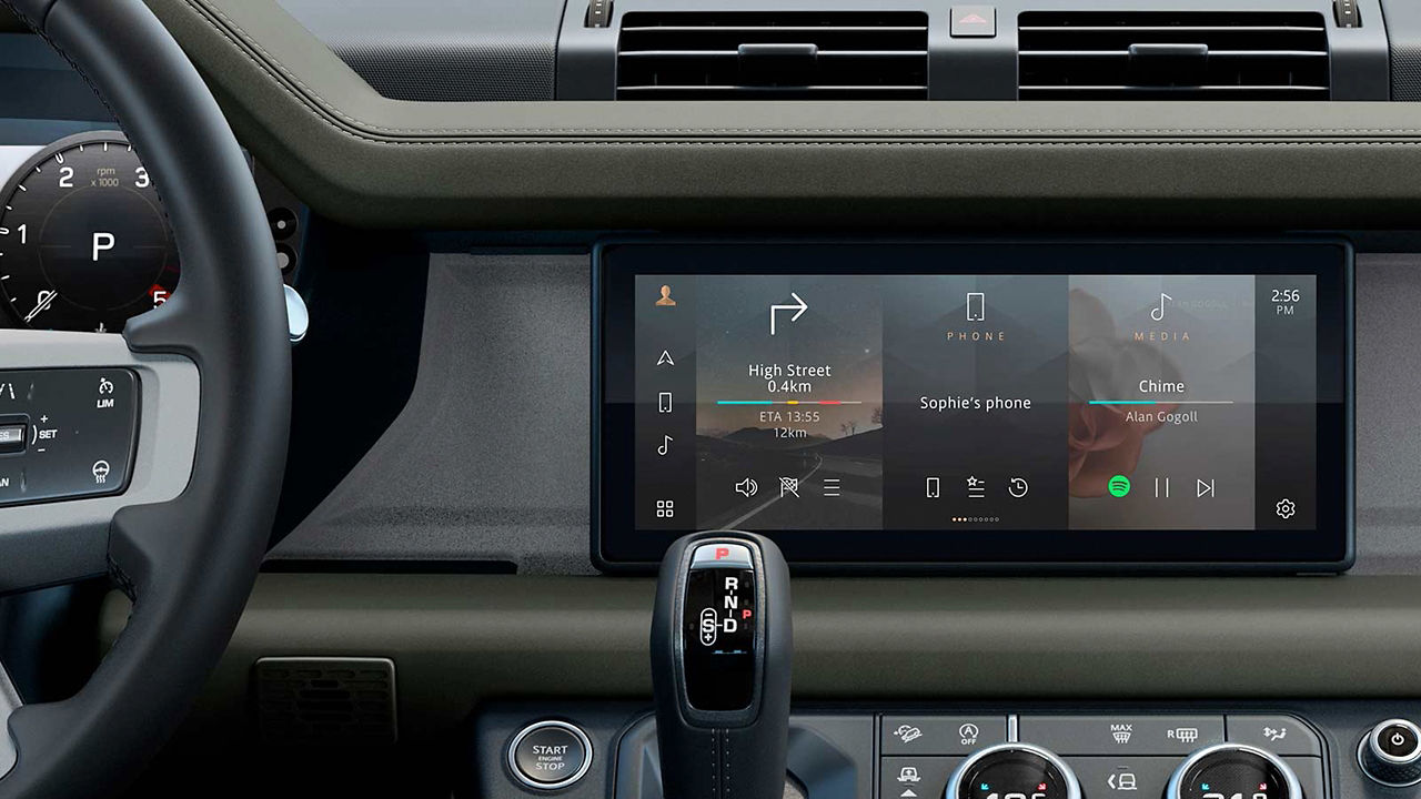 Modern Infotainment System Of Defender