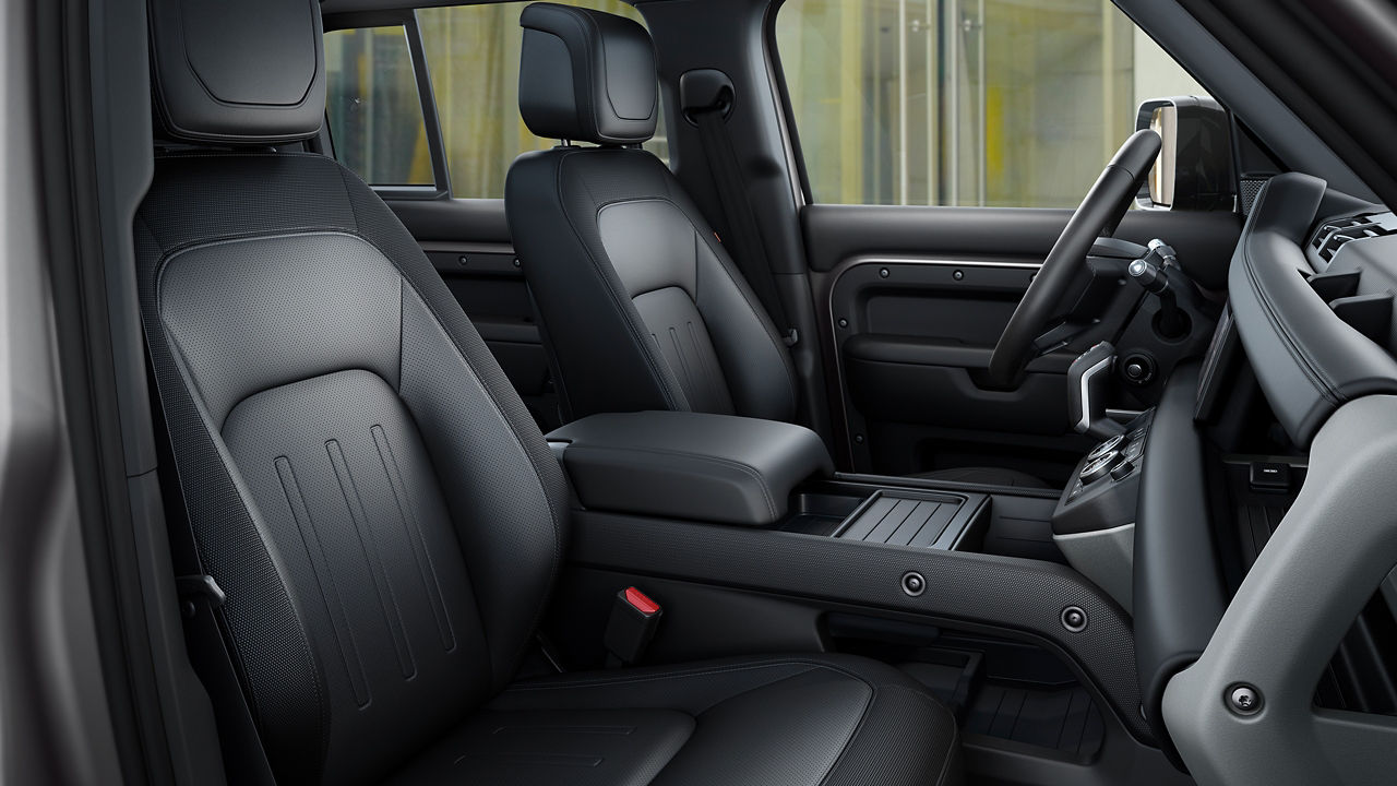 Car interior seating view