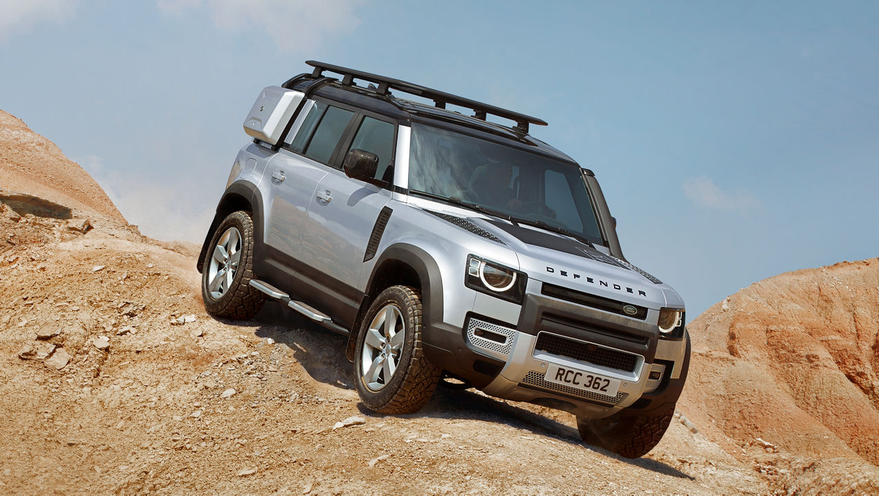 Range Rover Defender Mountain Driving.  