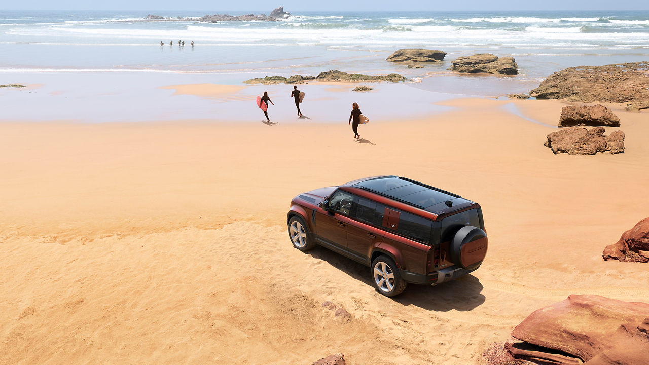 Sedona Red Defender on the beach