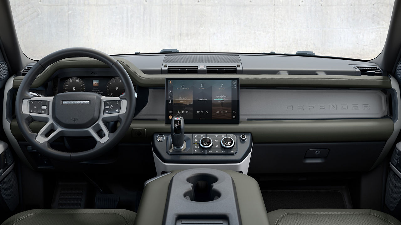 View Of Steering Wheel And Infotainment System