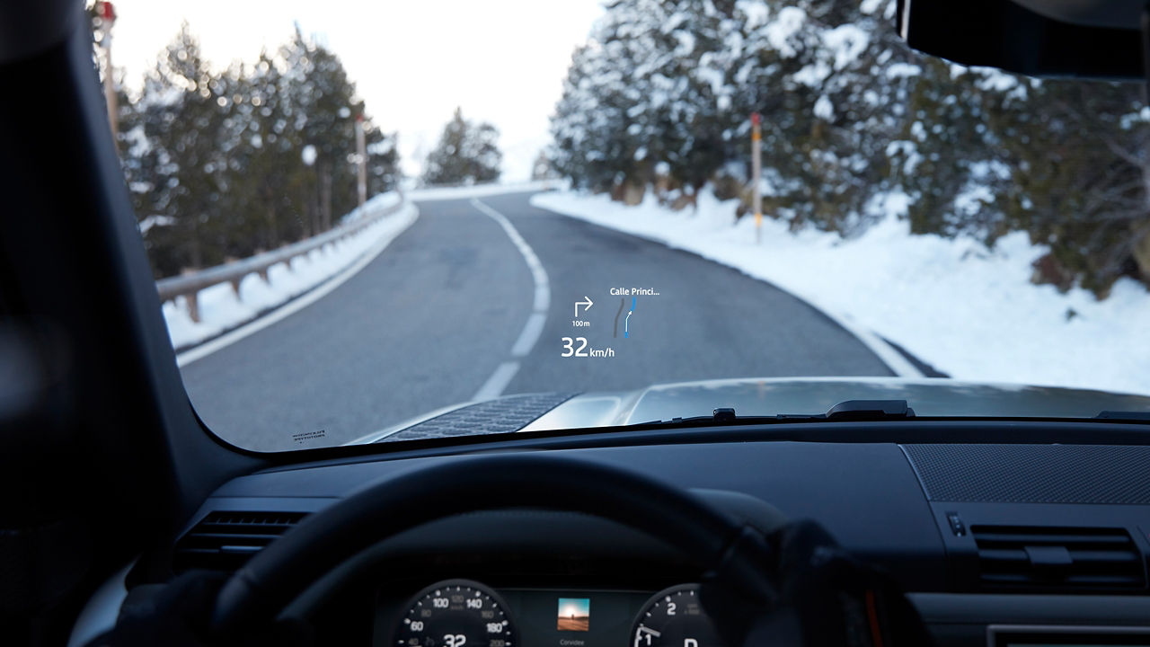 Land Rover Defender heads-up display