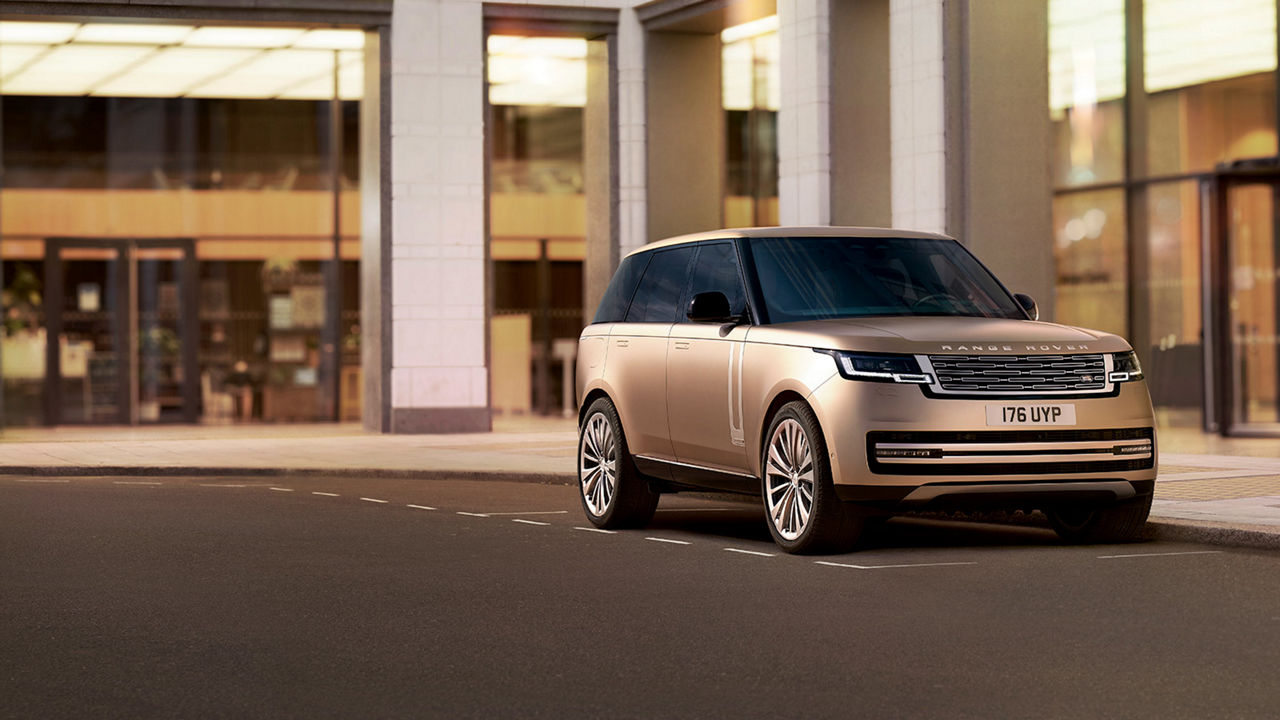 Landrover Range Rover parked a city road