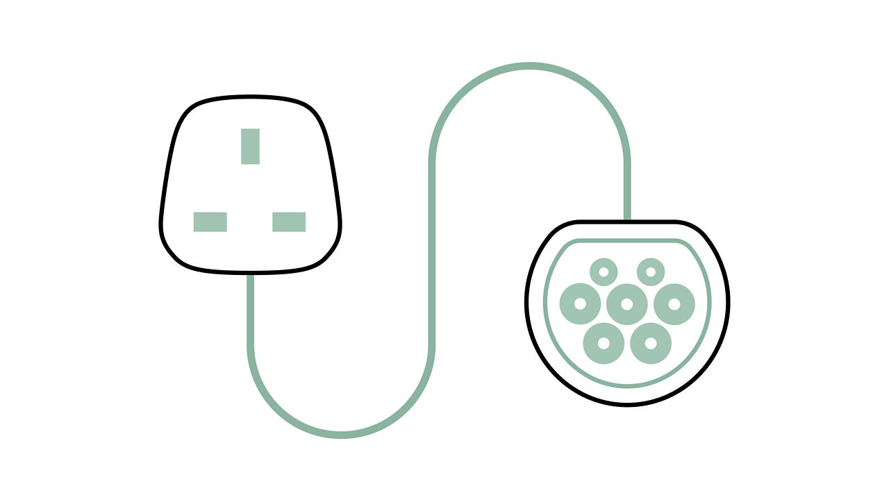 Land rover Domestic cable connection vector illustration 