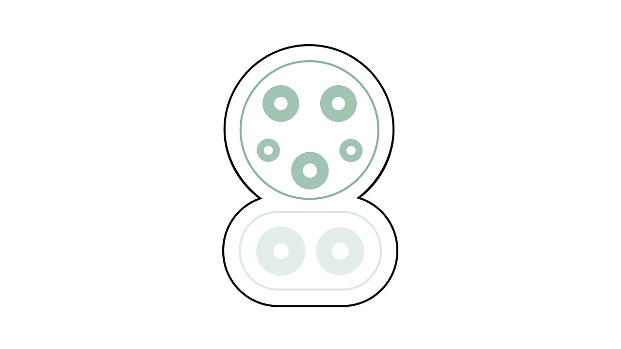 Illustration of AC charging connector