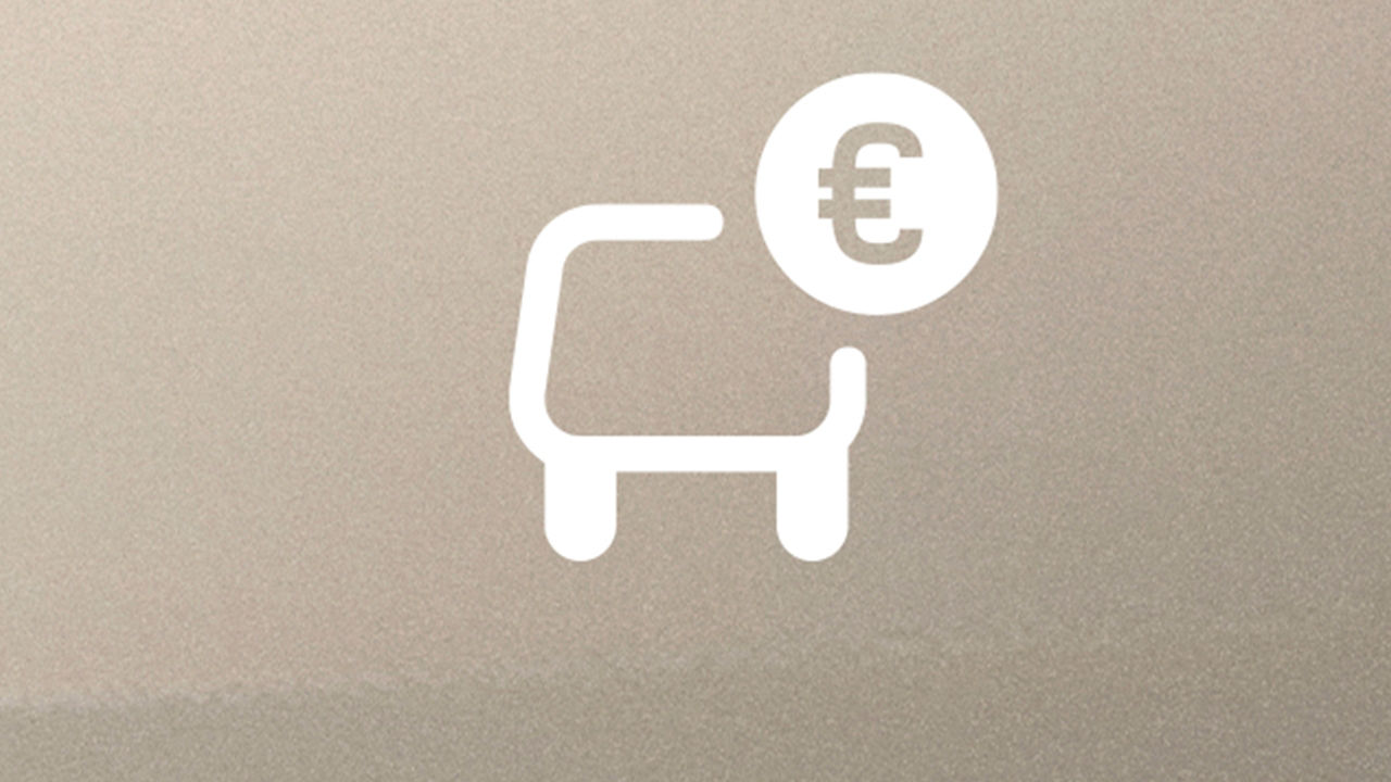 Car Icon with Euro sign