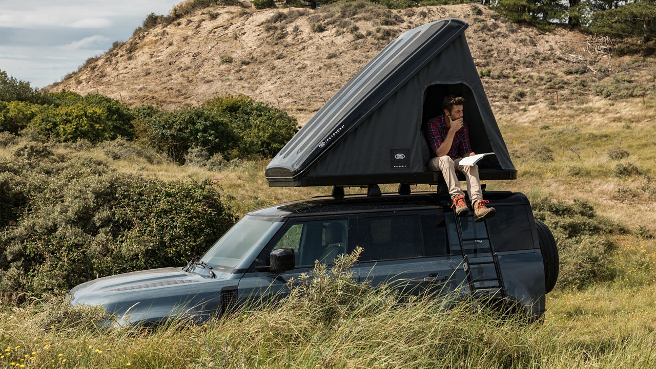 Sitting on rooftop of Defender