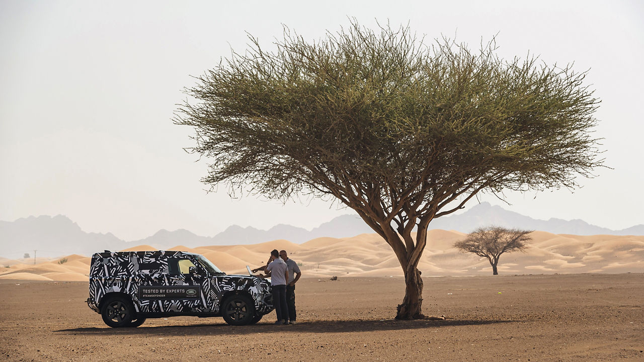 Defender fantastisch op zand