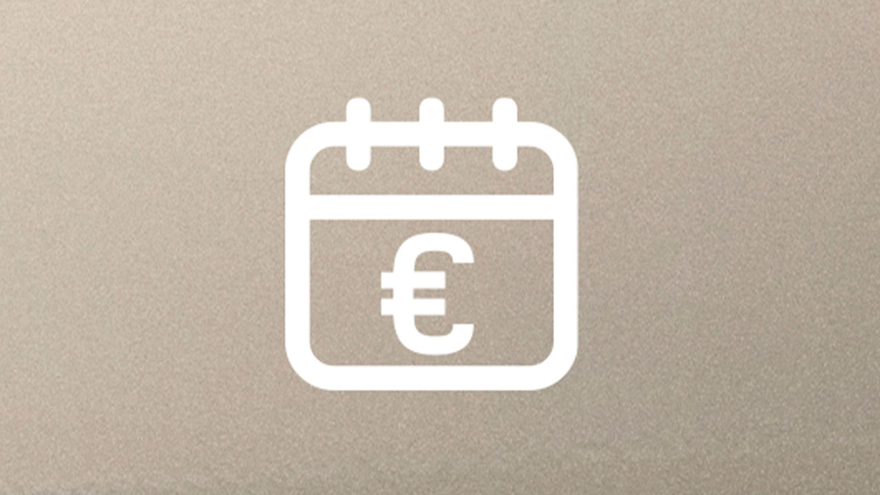 Euro sign with Calendar Icon