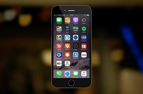 iPhone unlocked on home screen