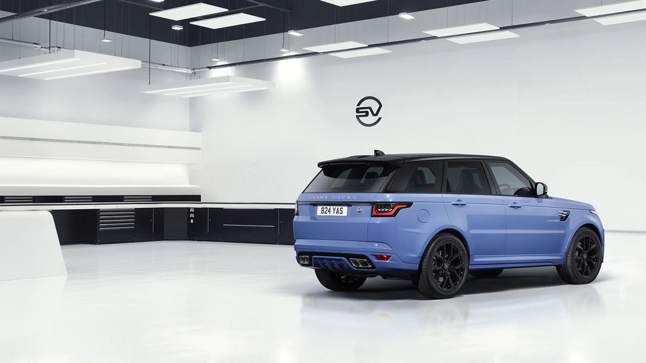 Range Rover Sport SVR from behind