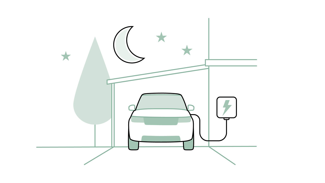 Night Charging Illustration 