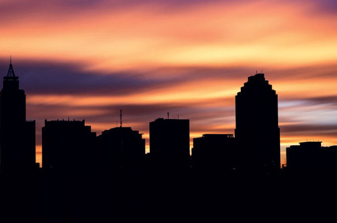 City Skyline at sunset