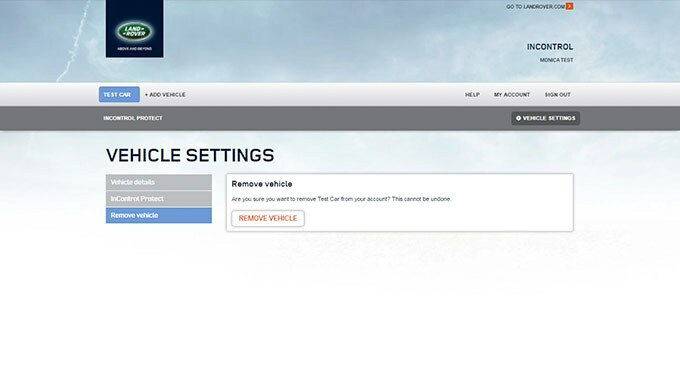 My Land Rover InControl website