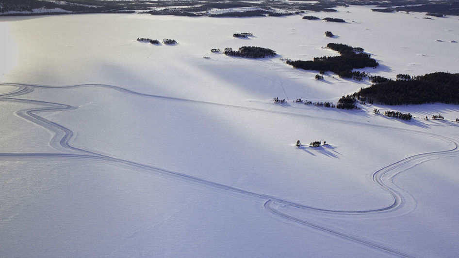 Snowy landscape track
