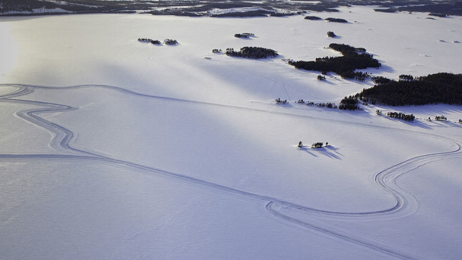 Snowy landscape track