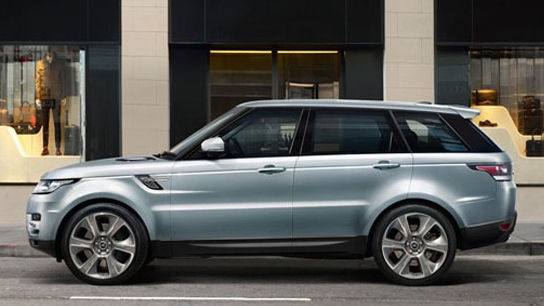 Range Rover parked on city road