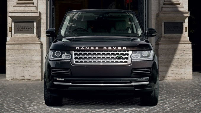 Range Rover parked frontal view