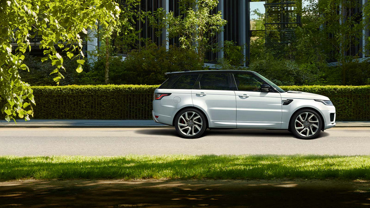 Range Rover parked on urban road